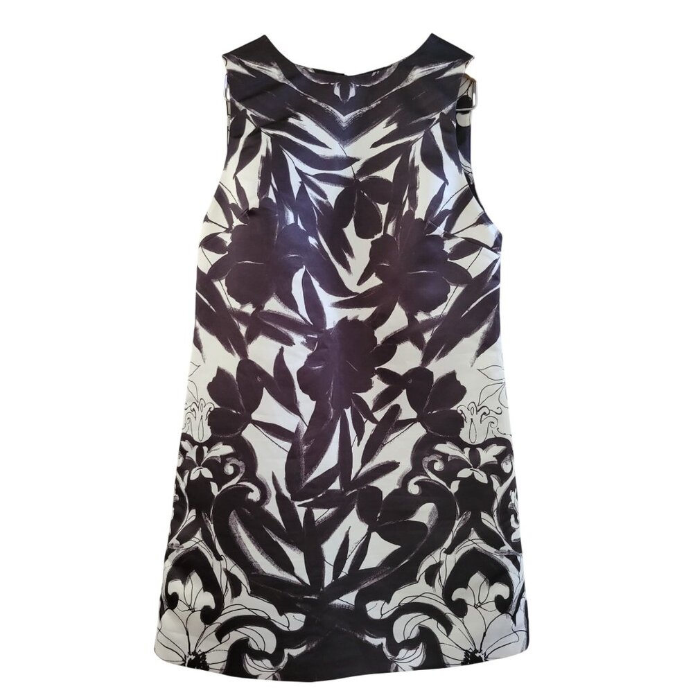 Alice + Oliva Black white mini dress size 4 Abstract print event Guest Evening